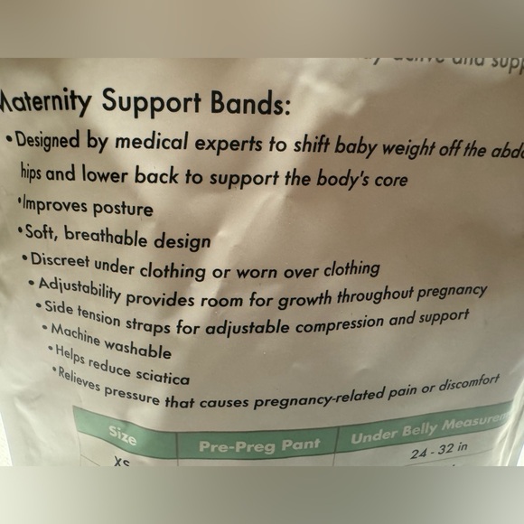 New Motif Medical Pregnancy Support Band, Medium, White - Picture 3 of 7